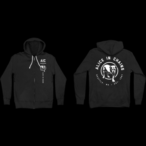 alice in chains zip hoodie